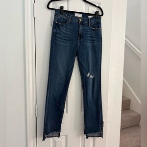 Frame Denim Le High Straight-Leg Jeans in Dark Blue Size 30